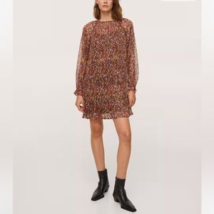 NWOT MANGO Textured Flowy Dress, Size S/4